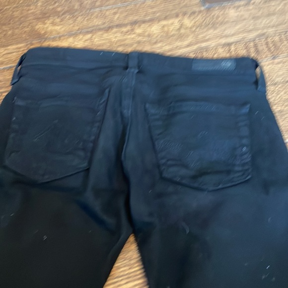 AG Low Rise Black Denim Super Skinny Ankle Jean. - distressed - Picture 6 of 12